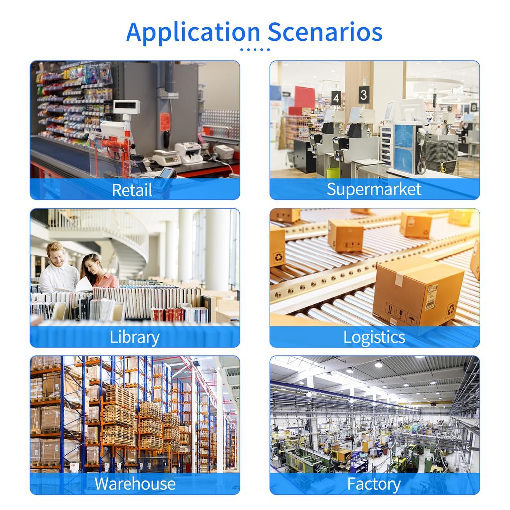 Handheld Barcode Scanner 1D Code Scanner 2.4G Wireless & USB Wired Bar Code Reader Compatible with