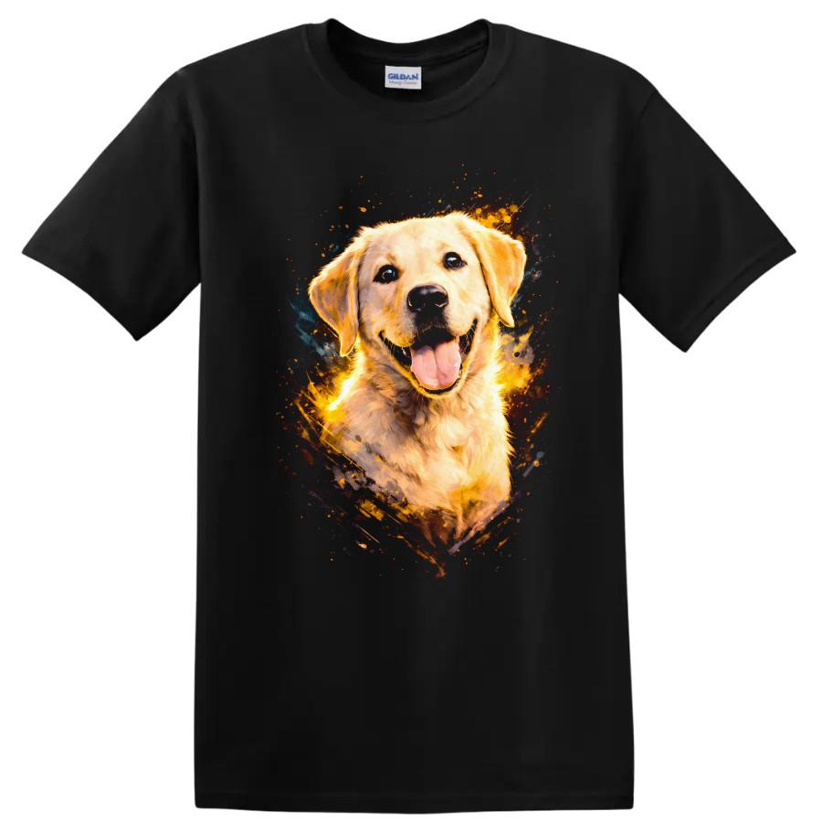 Golden Retriever Dog T Shirt Cute Happy Pet Lover Tee Joyful Canine Fun