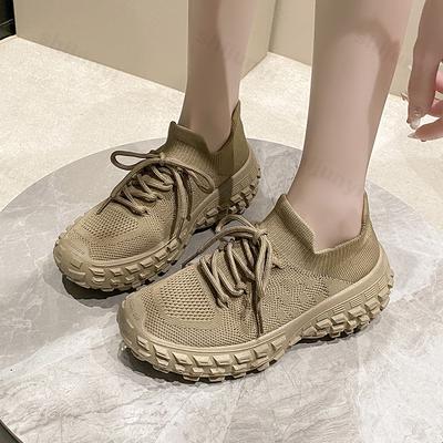 Женская обувь 2025 Новая дышащая сетка Женские кроссовки на толстой подошве для отдыха и спорта Удобная уличная обувь для бега Zapatos Mujer
