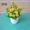 Искусственный цветок в горшке Декор для вечеринки Пластиковый DIY Искусственный цветок в горшке
