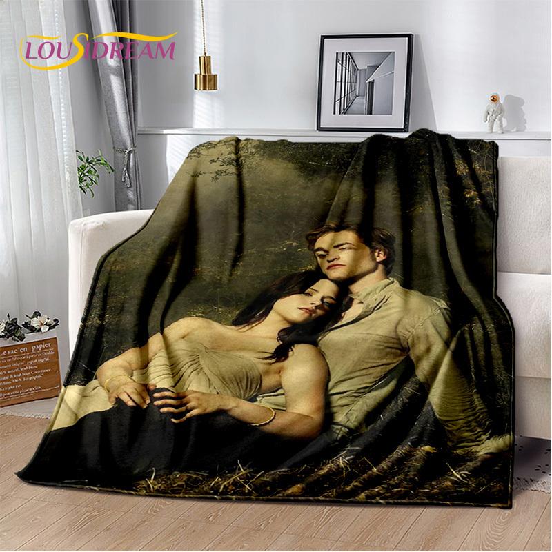 Twilight Saga Series Edward Bella Movie Soft Blanket,Soft Throw Blanket for Home Bedroom Bed Sofa Picnic Travel Cover Child Gift