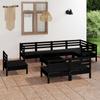 Day and Night - Day and Night Garden Furniture Set 9 Pieces Solid Black Pine Wood