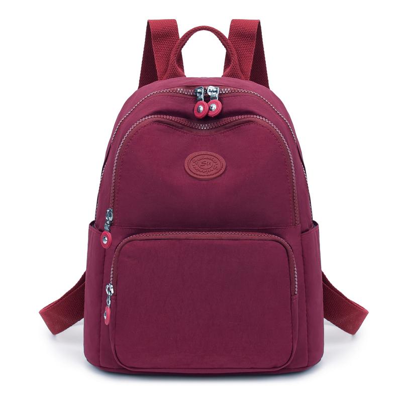 Nylon Women's Backpack Student Schoolbag Mother Travel Bag