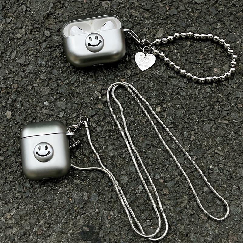 ins simple three-dimensional smiley face for AirPods 1 generation protective case second generation 1 generation pro1 apple bluetooth headset case