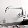 Splash-proof Rotatable Kitchen Faucet Stainless Steel Single Cold Water Faucet Canteen