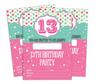 Darling Souvenir Multicolor Birthday Invitation Card Printable Fill or Write In Blank Invites Party Supplies Pack Of 28 5 X 7