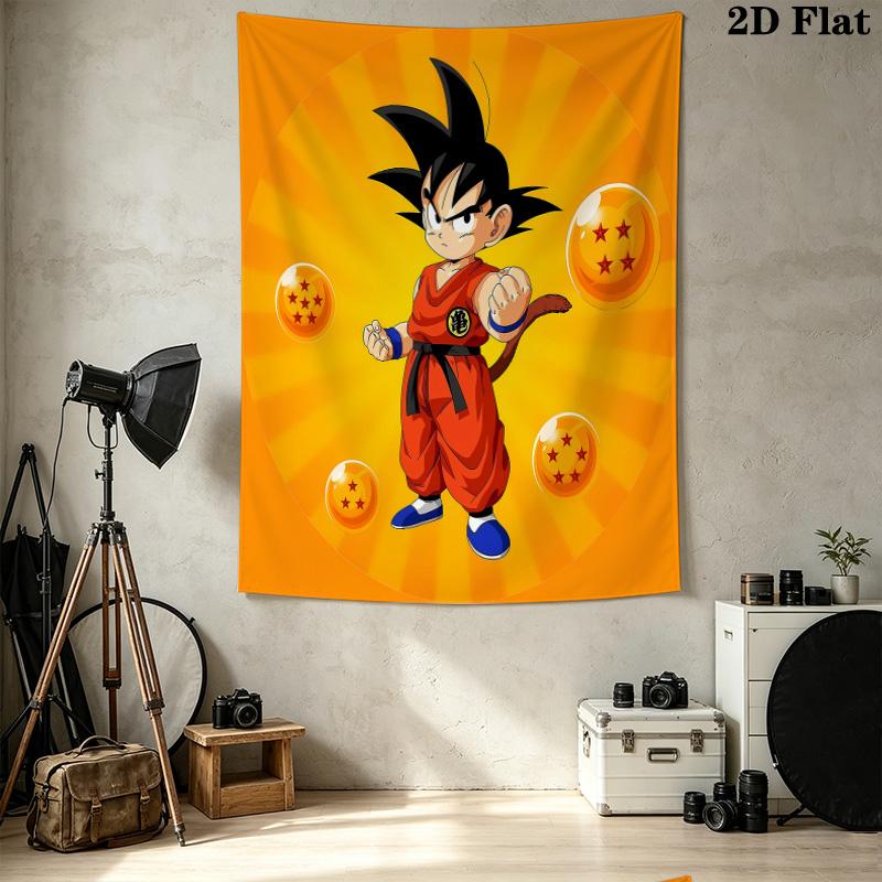 Son Goku Wall Tapestry Aesthetic Wall Hanging Printed Fabric Blanket Decorative Tapestries For Bedroom Living Room Home Decor
