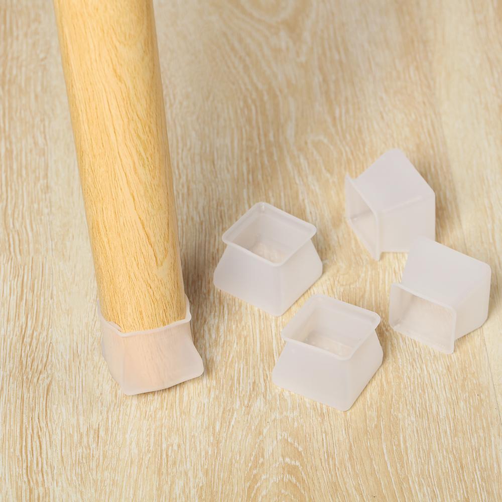 New White Grey Brown Color Chair Leg Caps Square Table Cover Silicone