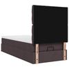 Ottoman Bed with Mattress & LEDs Dark Brown 90x190 cm Fabric