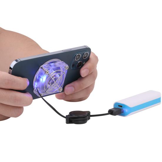 Охлаждение мобильного телефона Быстрая скорость USB-вентилятор Портативная зарядка Мини-вентилятор для телефона Радиатор