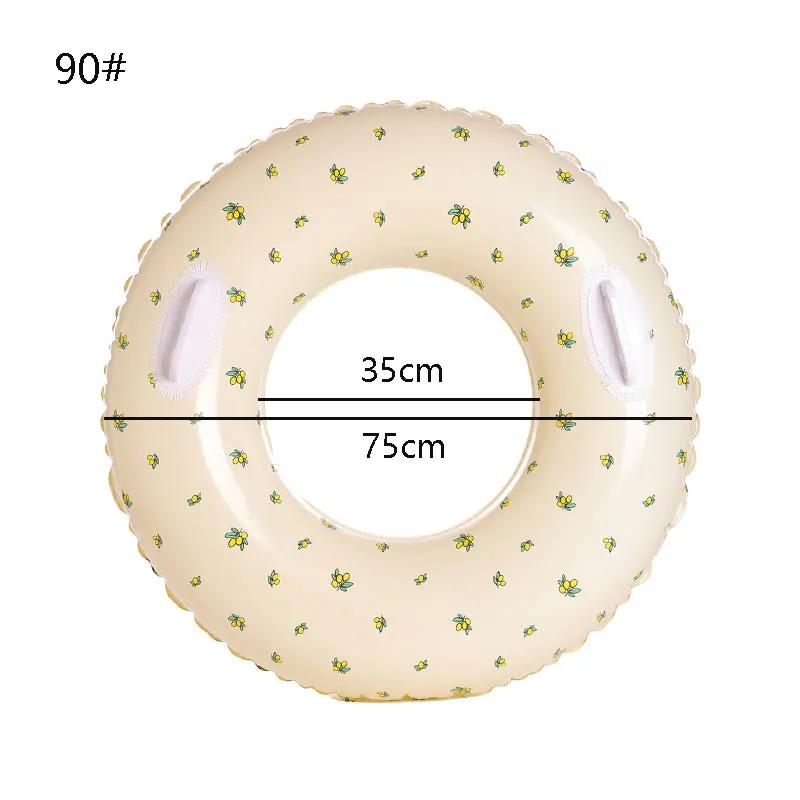 Корейский стиль, утолщенное надувное кольцо для плавания, трубка для воды, плавающий надувной матрас для взрослых с ручкой, круг для плавания на открытом воздухе