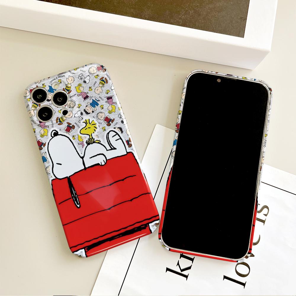 MINISO Милый чехол для телефона S-Snoopy Dog для iPhone 16 15 14 13 12 11 Plus Pro Max Mini Всесторонний прочный персонализированный чехол