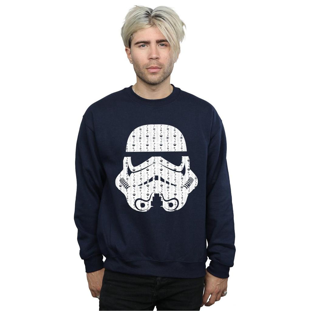 Star Wars Mens Christmas Stormtrooper Helmet Sweatshirt