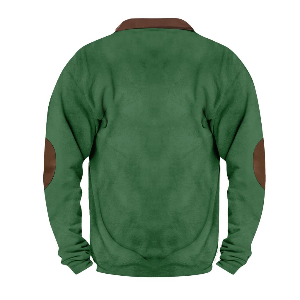 Men's St. Patrick's Day Vintage Casual Zip Sweatshirt Outdoor Casual Top