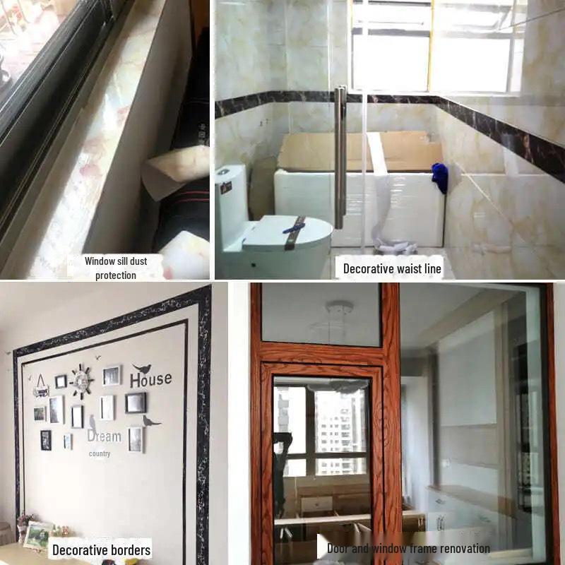 Водонепроницаемые самоклеящиеся наклейки на плинтусы - декоративный волновод для стен, дверей, окон, подоконников и плитки.