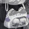 Cotton Doll Bag Kawaii Cat Itabag Zipper Bag Fashion Backpacks Portable Transparent Pocket  Travel