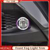 2Pcs/set ABS Chrome Car Front Fog Light Lamp Cover Decoration Sticker Trim for Toyota CHR C-HR 2016 -