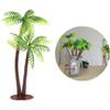 10 Pcs Tree Decor Coconut Miniature Plants Palm Trees Crafts Aquarium Fish Tank Decorations