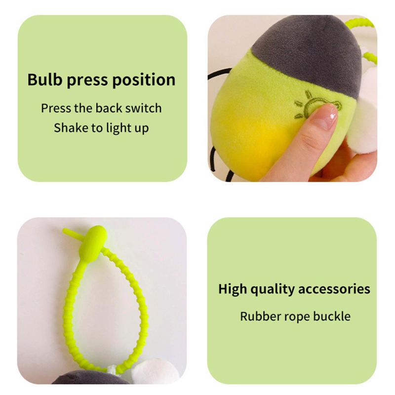 Мультяшные Милые Светящиеся Игрушки-Светлячки, Милый Подвесной Кулон, Девичье Сердце, Домашний Декор, Рождество, Красота, Деликатность, Брелок для Сумки, Подарок на День Рождения