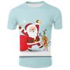 Funny Santa Claus Short Sleeve T-shirts Men Fashion 3D Print Celebrate The Holidays T-shirt Interesting Christmas Gift