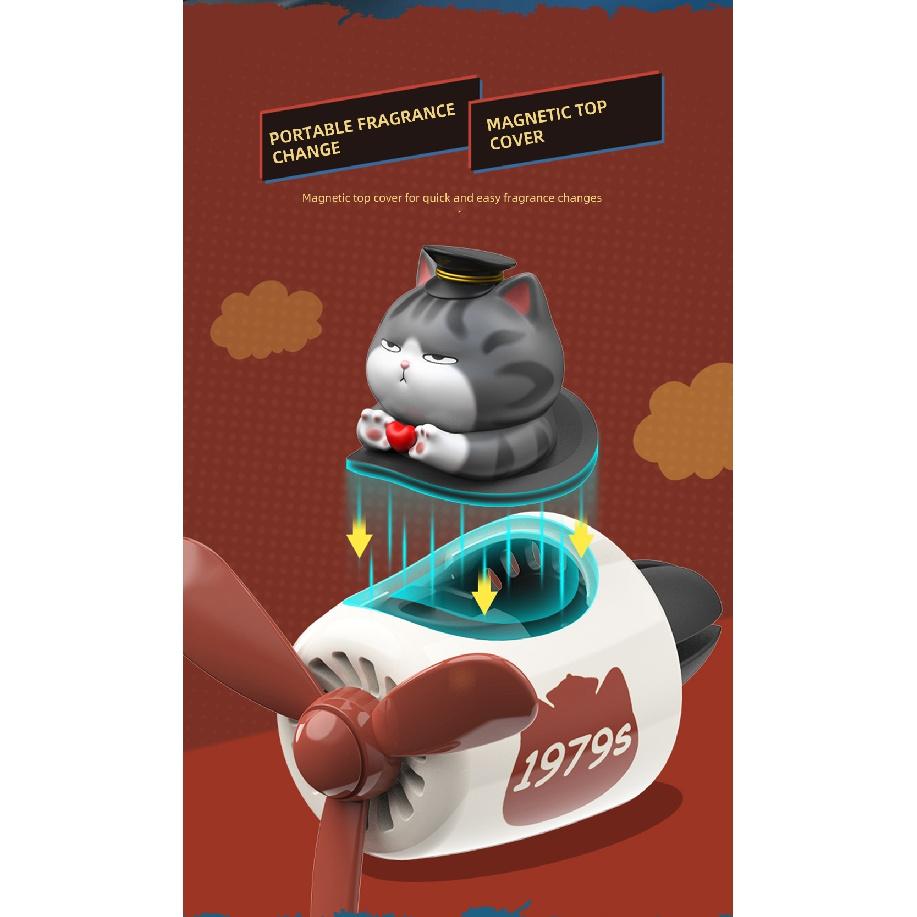 Автомобильный освежитель воздуха Duck Pilot Vent, диффузор для духов, вращающийся пропеллер, воздухозаборник, аромат, милый мультяшный декор, авто