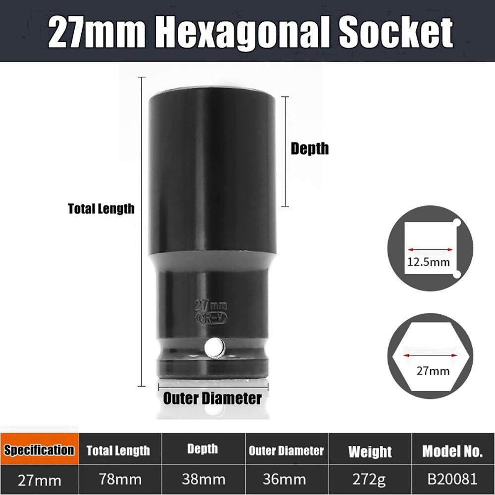 1 шт. 9-32 мм Ударная головка Электрический шестигранный стандартный адаптер с головкой Инструмент для снятия шин
