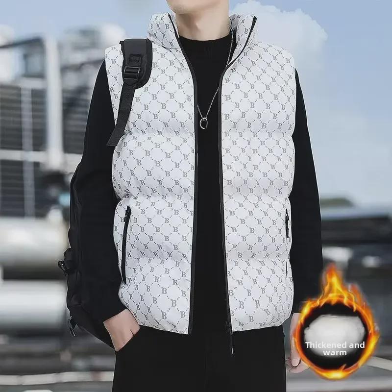 Мужской модный хлопковый жилет с воротником-стойкой - повседневная мода осень/зима