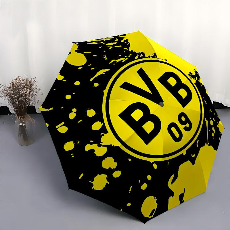 BVB, Dortmund Automatic Opening and Closing, 8 rib Structure Portable Umbrella, Suitable for Men and Women in All Seasons Perfect Gift for