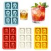 Halloween Skeleton Ice Cube Mold Food Grade Silicone Creepy Screaming Mold Haunted Drink Accessories