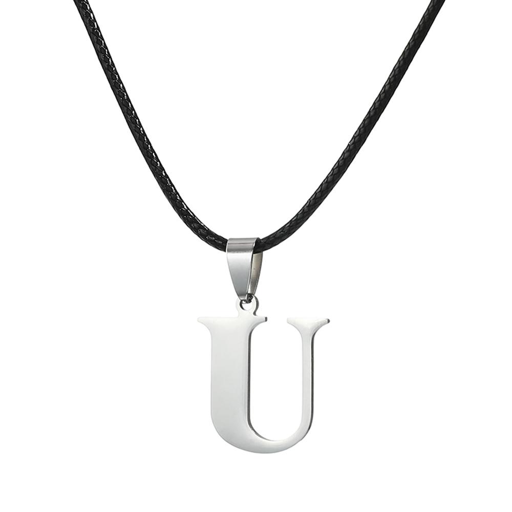 Новое ожерелье с инициалами от А до Я из нержавеющей стали, 26 английских букв, для мужчин и женщин, персонализированные ювелирные изделия, подарки