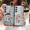 Wrist Strap Fashion Design Phone Case For Samsung Galaxy M34 5G/SM-M346B Soft Case Phone Holder Back Cover Protective