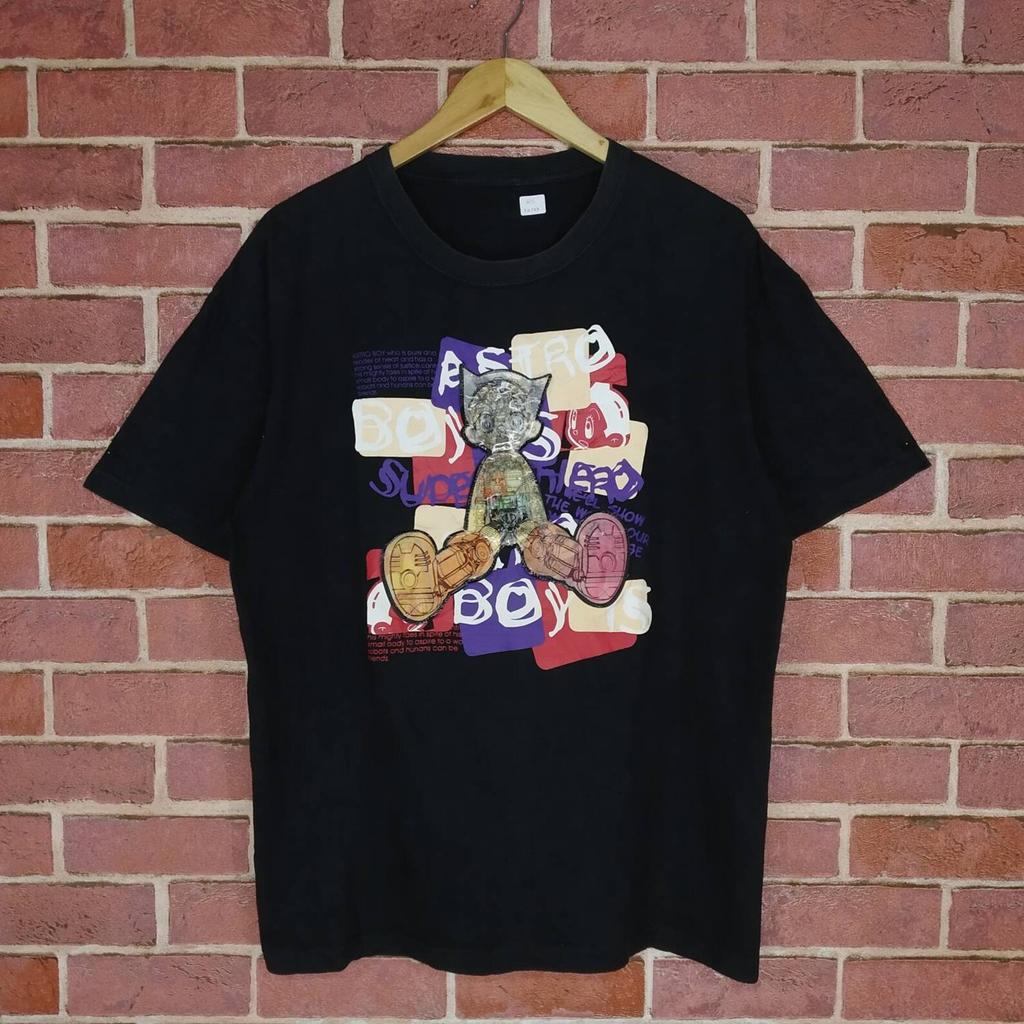 Vintage Astro Boy Japanese Anime Cartoon Science Fiction Promo T-shirt Size L