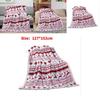 Festive Plush Blanket With Reindeer Cartoon Design For Couch And Bed