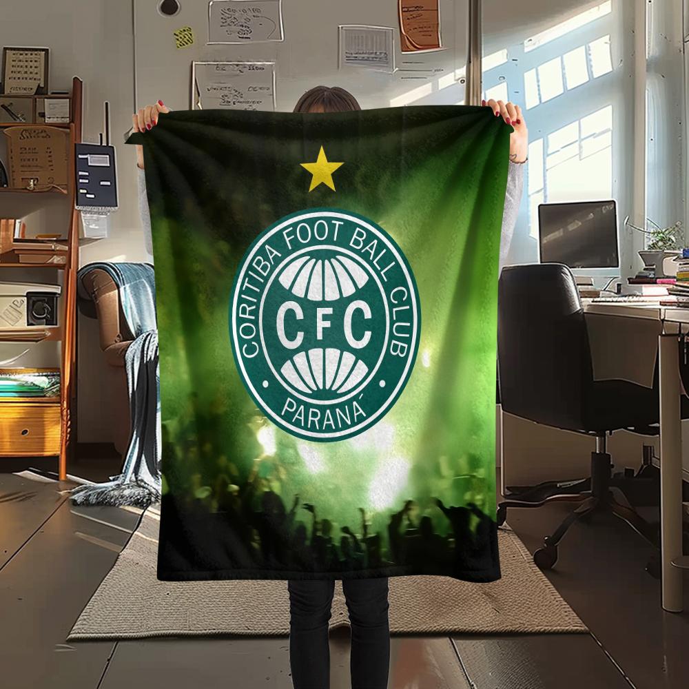 Coritiba Football Club,pattern Flannel Blanket, High quality Comfortable for All Seasons, Home Decor, Warmth and Comfort, Perfect for Gifts.