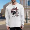 Cool Image Stitching Print Men's Tshirts Long Sleeve Tees Round Neck Casual Pullover Men's Clothing Plus Size
