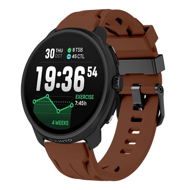 22 мм силиконовый спортивный ремешок, совместимый с Suunto Race 2, водонепроницаемый, гибкий, сменный ремешок для Suunto Run/Ocean/ 9 Peak Pro