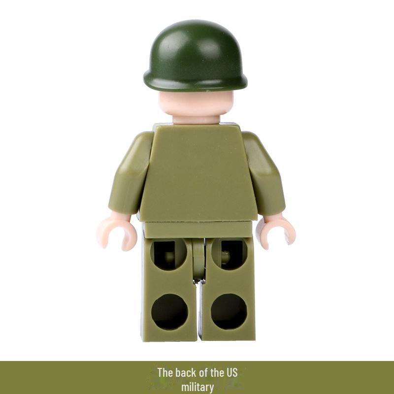 Cross-Border Lego-Compatible WWII Military Figure Blocks - US Soldiers Puzzle Assembly Toy