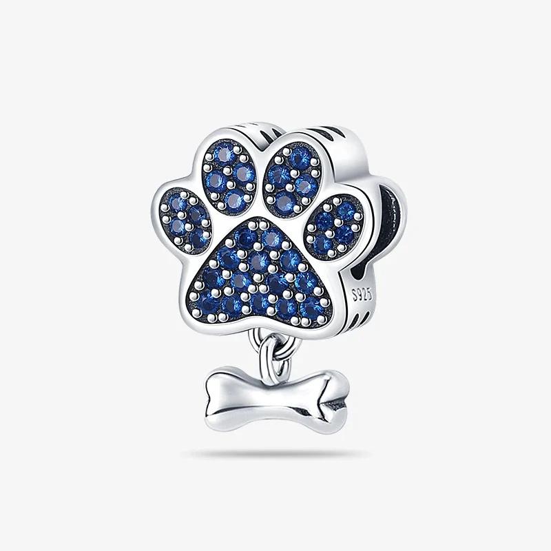Новые Оригинальные Медные Синие Шармы Святая Мать Ладонь Сердце Кот Бусины Подвески Подходят для Браслета Ожерелья DIY Ювелирные Изделия Подарок