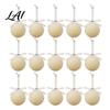 Gift Boxed Christmas Ornaments 15Pcs Flocking Ball Hanging with Bow Decor Retro Flocked Tree Velvet Balls Bubbles for Holiday Home Decoration,