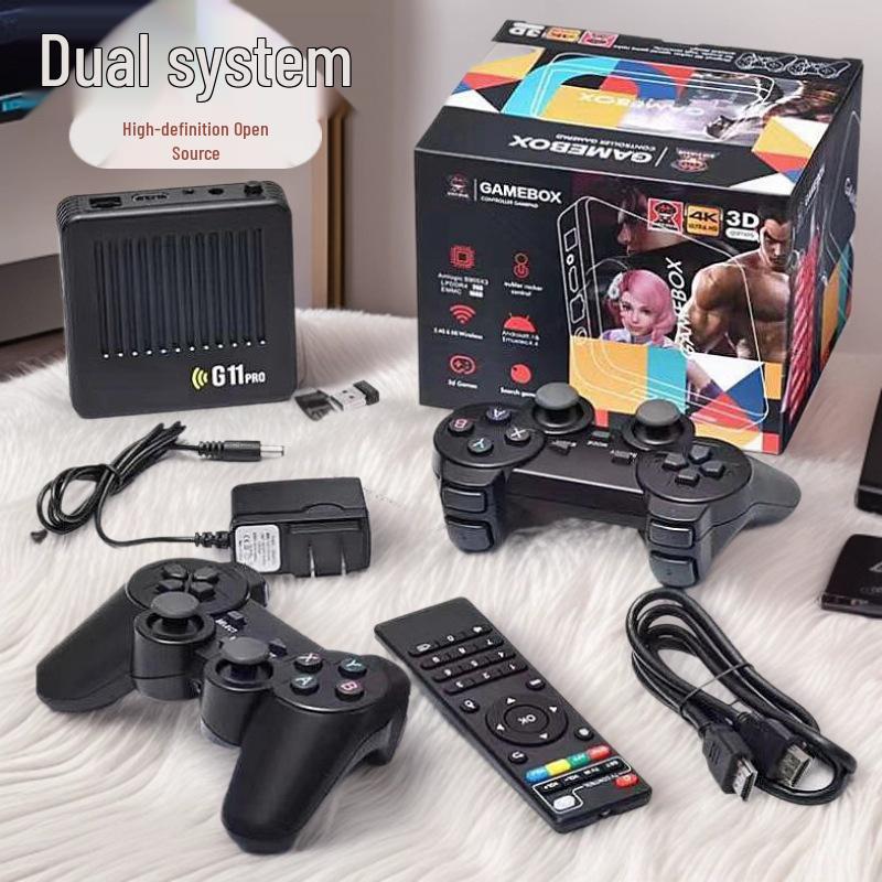 Игровая консоль для всей семьи G11PRO: Двухсистемная 4K ТВ-приставка и Аркадный автомат для двух игроков.