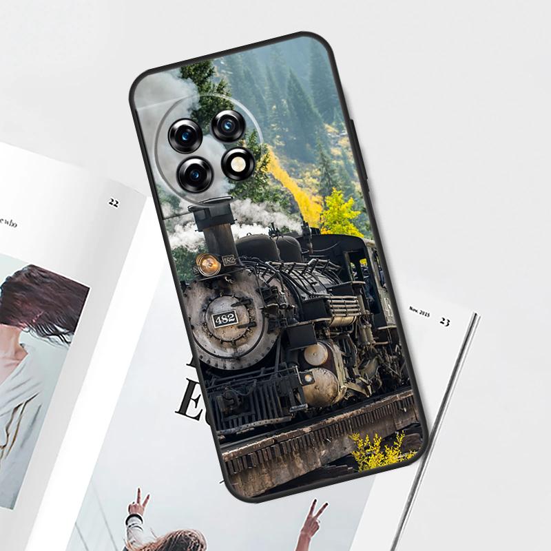 Train Steam Engine Case For OnePlus Nord 5 CE 2 3 4 Lite N20 N30 OnePlus 13T 13R 12R 9 10 Pro 11 12 13 15 Cover