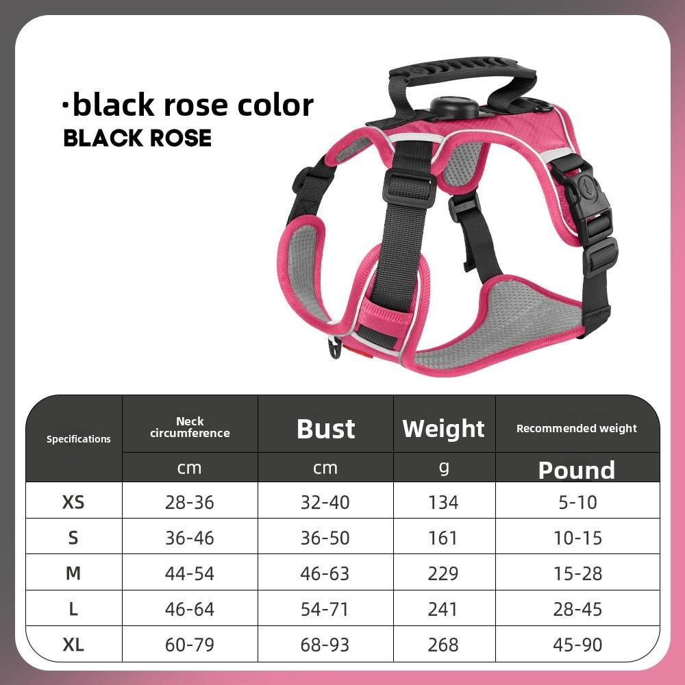 Dog Chest Harness With Nylon Material And Non Extendable Leash For Small Pets
