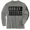 Harley Davidson ДЕТСКАЯ L/XL серая мотоциклетная футболка свободная футболка с длинным рукавом