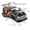 1:24 Bentley Continental GT3 литой игрушечный автомобиль из литого сплава модель автомобиля со звуком и светом и функцией инерционного движения игрушечный автомобиль для детей мальчик подарок