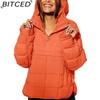 BITCED Women's Warm Cotton Coat with Zip-Up Cardigan