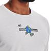 Under Armour Футболка с коротким рукавом и принтом в виде мультяшных букв, мужская, серая, 1374009-014