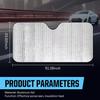 Pack-1 Universal Front Windshield Sun Protector, Shade, Heat Shield (Silver #51.1" x 23.6")