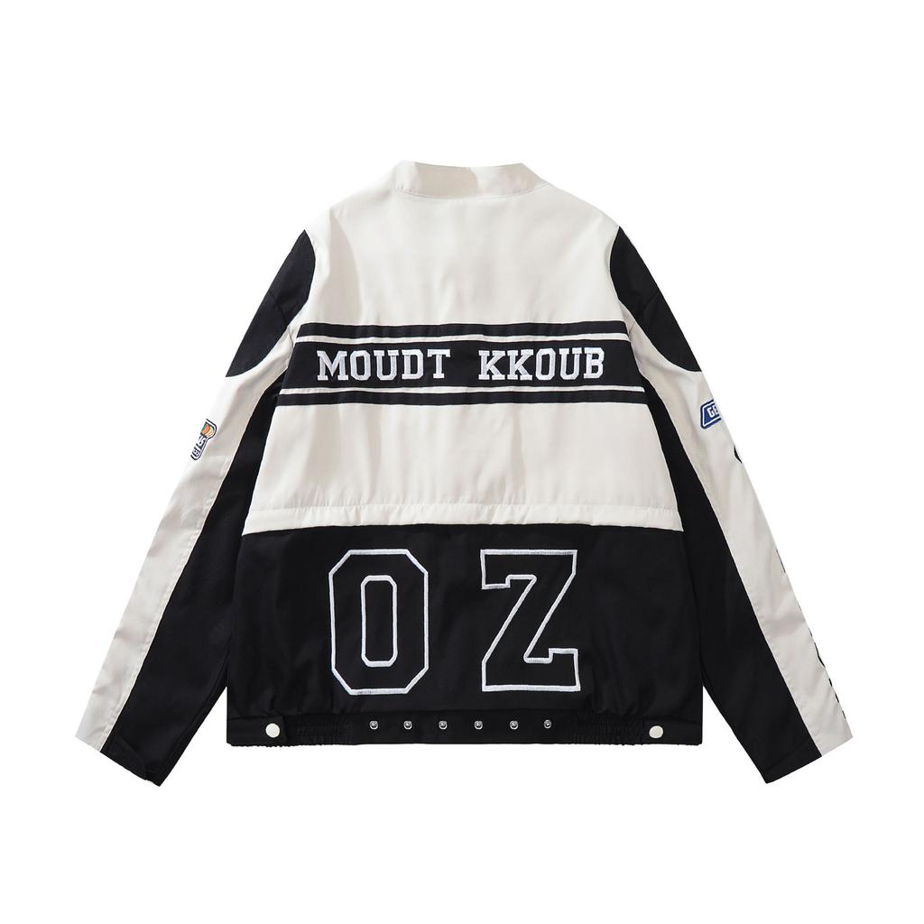 Fashion Vintage Detachable Motorcycle Cotton Coat Autumn/Winter New Embroidered Loose Couple Baseball Jersey