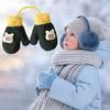 Baby Gloves Mittens Baby Toddlers Boys Girls Gloves 1-5 Years Kids Gloves Knitted Gloves Winter Warm Thicken Fleece Gloves Full Finger Gloves