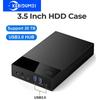 3.5/2.5 Inch HDD Case with USB3.0 HUB USB 3.0 To SATA External Hard Drive Reader Support 20TB Hard Drive Enclosure for Laptop